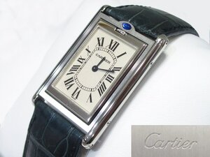 S3715GT Cartier カルティエ タンク バスキュラント 2390 手巻 腕時計 スクエア ローマン文字盤 ボーイズ シェアウォッチ 稼働品