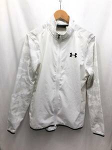 UNDER ARMOUR ジップアップ ジャケット メンズ M ホワイト系 ウィンドブレーカー パーカー アンダーアーマー 24112001