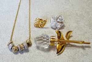 B2023 SWAROVSKI/スワロフスキー ブランド ペンダント ネックレス ブローチ ヴィンテージ アクセサリー 大量 まとめて おまとめ まとめ