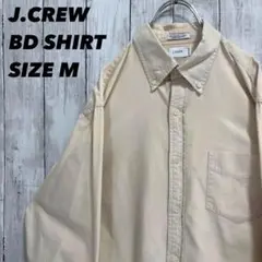 アメリカ古着　J.CREW ジェイクルー長袖ブロードBDシャツ　サイズMベージュ