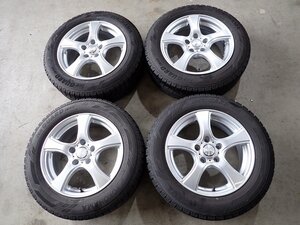 YS14467【送料無料205/60R16】プリウスα SAI ジェイドなどに 2022年製 中古スタッドレス ▼16×6.5J 114.3/5H ET33▼1円スタート