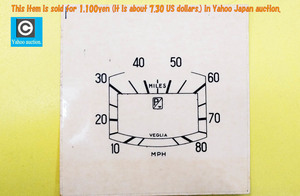 レア? 珍品? ベスパ 150GS系 角目スピードメーター用 文字盤用デカール (シール) 90年代品 長期保管にて現状販売です。