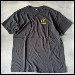 マクドナルド 企業Tシャツ ブラック 古着 デルタ Lサイズ