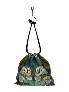 LOEWE◆21S/DRAWSTRING POUCH/コットン/GRN/C822057X09