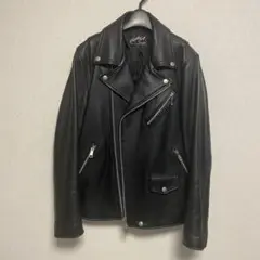 SHEEP LEATHER/シープレザー ダブルライダースジャケット Lサイズ