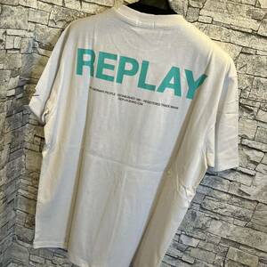 REPLAY Tシャツ リプレイ　アイスグレーM