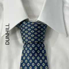 DUNHILL ダンヒル パターン柄 デザイン ネクタイ ブルー