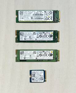 ★動作確認済/動作保証 NVMe PCIe Gen4x4/Gen3x4 M.2 SSD 512GB×4枚セット 2280/2230 SK Hynix/Intel/WD フォーマット済 CDI 正常★