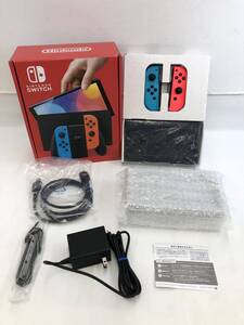 GH241119-01O/ ニンテンドースイッチ Nintendo Switch 有機ELモデル 本体 Joy-Con(L) ネオンブルー/(R) ネオンレッド 任天堂