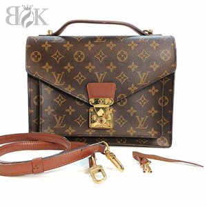 1円 ルイヴィトン モノグラム モンソー M51185 2WAY ハンドバッグ セカンドバッグ クラッチ 鞄 LOUIS VUITTON 中古 ★