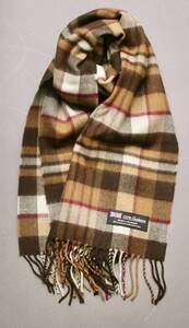 ＊新品＊スコットランド製 暖かカシミア100％　シックな色合いマフラー　男女兼用 Scottish Cashmere Scarf