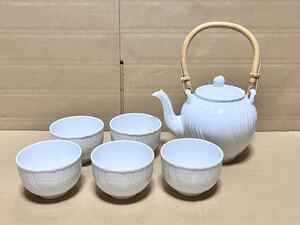 リチャードジノリ Richard ginori ベッキオホワイト 急須・湯呑み５客セット 白茶器揃 茶器セット 湯飲み茶碗