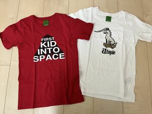 美品★アンダーカバーキッズundercover 半袖Tシャツ ロゴTシャツ プリントTシャツ 120130