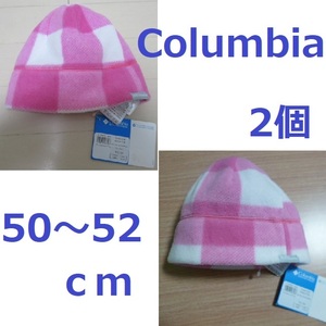 Columbiaコロンビア*フリース帽子　2個セット★50～52ｃｍ★子ども女の子 双子Youth S/Mピンク 2,730円 50ｃｍ51ｃｍ52ｃｍ　秋　冬【新品