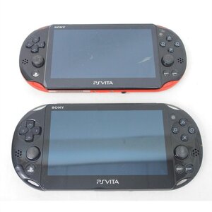 1円【ジャンク】SONY ソニー/PSVita2台セット本体のみブラック/レッド/PCH-2000/78