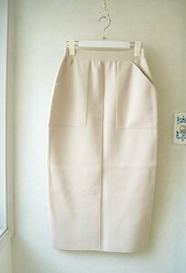 ★Spick&Span スピック＆スパン *スムースタイトスカート ベージュ /定価\16,500*　古着のgplus広島 2411t3