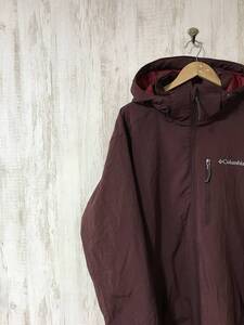 416☆【裏フリース マウンテンパーカー】Columbia コロンビア XL えんじ