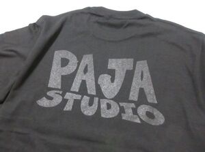 PAJA STUDIO パハスタジオ ロゴ Tシャツ 黒 L