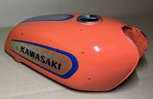 当時物貴重品(中キレイ)特選中古1点限★KAWASAKI 純正★バイソン★ガソリン/タンク/オレンジ カワサキ 250TR 350TR ビッグホーン A7 14B645