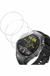 【3枚入り】For HUAWEI WATCH GT5 Pro 46mm フィルム 強化ガラス 高透過率 高タッチ感 Greerass 保護フィルム