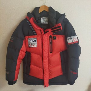 FILA OUTDOOR フィラ アウトドア 韓国限定モデル ALPINISM GOOSE グースダウンジャケット 800フィルパワー 肉厚 95 レッド×ブラック