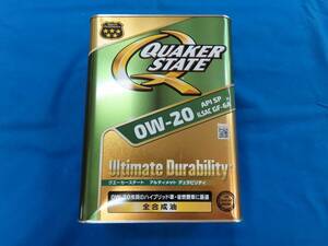 ★☆未使用 クエーカーステート QUAKER STATE エンジンオイル アルティメット デュラビリティ 0W-20 4L ハイブリット車 全合成油 A☆★