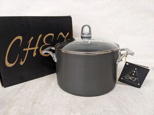 ll784● 【デッドストック】東京アルミニウム CHEF STEW PAN 20 PROFFESIONAL COOK WARE HARD BLACK COLLECTION シチューパン 日本製/80