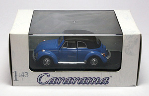 1/43 ホンウェル Cararama 　VW Beetle1303 Cabriolet 「黒/青」