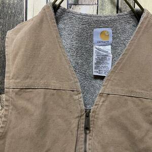 《80年代当時物》Carhartt カーハート 茶☆ベスト L ダック地