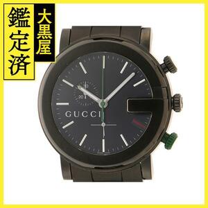 GUCCI グッチ Gクロノ 101M/YA101331 SS PVDコーティング ブラック クォーツ 【460】2148103751219