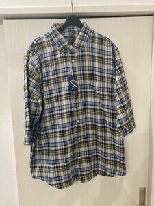 新品　タグ付き　大きい　サイズ　４L ３XL シャツ 半袖　チェック　トップス　アウター　メンズ　オシャレ　フォーマル