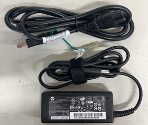 中古ACアダプター★hp PPP009C 65w 電源ケーブル付き★f1