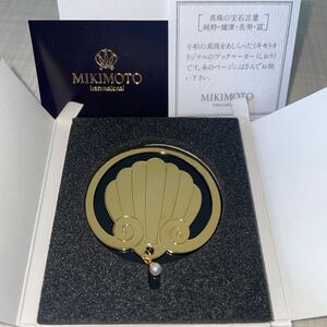 即決！未使用■MIKIMOTO ミキモト ベビーパール ゴールド　ブックマーカー　しおり■貝殻 