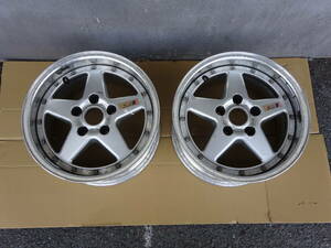 SSR ジムカーナ 15×7.5J+25 PCD114.3 5H 5穴 2ピース SPEED STAR WHEEL アルミホイール エスエスアール 15インチ 7.5J OFFSET+25 希少 2本