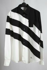 GIVENCHY ジバンシィ / 切替 スパイラル ドレスシャツ / size 38 (M) / WHITE×BLACK 国内正規品