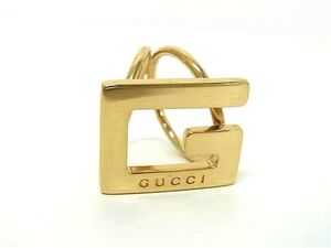 1円 ■美品■ GUCCI グッチ スカーフリング スカーフ留め アクセサリー レディース ゴールド系 FJ3784