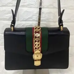 GUCCI グッチ/グッチ シルヴィ/ショルダーバッグ 　黒　ブラック