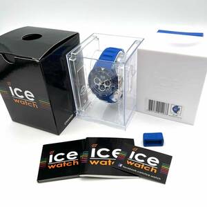 【未使用】ICE WATCH アイスウォッチ AQ.CH.SKY.U.S.15 クロノグラフ 腕時計 ICE AQUA アイスアクア ブルー クォーツ 腕時計 不動 現状品