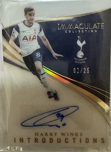 2020 PANINI Immaculate Collection Introductions Tottenham Harry Winks 2/25 直筆サイン トッテナム ハリー・ウィンクス レスター