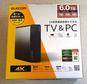 ELECOM ELD-HTV060UBK 外付けHDD 6TB 未開封新品