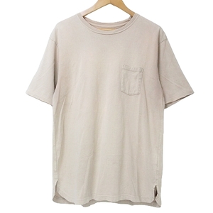 ノンネイティブ nonnative 20SS Tシャツ カットソー 半袖 NN-C3717 ラウンドカット 胸ポケット クルーネック 1M相当 ベージュ X メンズ