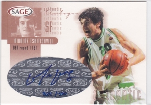 NBA 2002 SAGE auto Bronze Nikoloz Tskitishvili /500