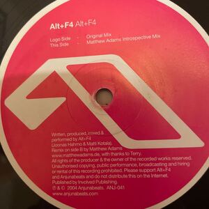 Alt+F4 / Alt+F4,anj041,anjunabeats,anjunadeep,above&beyond,Matthew Adams