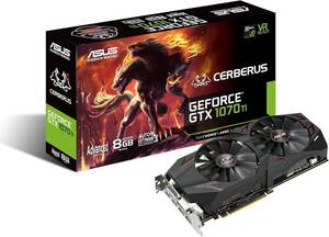 【中古】【送料無料】ASUS Nvidia GTX1070TI搭載ビデオカード CERBERUS-GTX1070TI-A8G