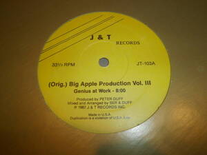 GENIUS AT WORK / BIG APPLE PRODUCTION VOL.3 /CUT-UP/定番ブレイク/BABE RUTH , THE MEXICAN/JANET JACKSON/DJ KENSEI