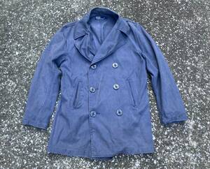 90s.ラルフローレン コットン ピーコート ネイビー Mサイズ US NAVY Pコート ナスコン RRL ポロカントリー ビンテージ vintage 