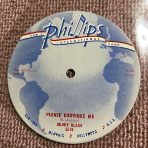 【100未使用ラベル】Buddy Blake・Please convine me・未使用ラベル・一枚・盤ナシ・ロカビリー