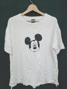 ◇ Disney ディズニー ミッキーマウス 半袖 Tシャツ カットソー サイズ表記なし ホワイト系 メンズ P