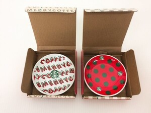 未使用品 STAR BUCKS クリスマス ミニプレート 2個セット K557