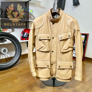 ☆BELSTAFF TRIALMASTER PANTHER 2.0 ベルスタッフ トライアルマスター レザージャケット ベージュ/4４（L相当）